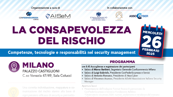 Vigilanza Privata e security manager a Milano: 26 febbraio 2025