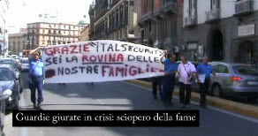 corteo guardie giurate a Napoli
